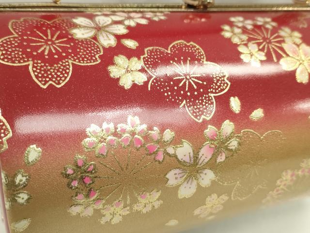 平和屋着物▼和装小物 和装バッグ ハンドバッグ 桜文 振袖 金彩 逸品 CABH2178ju