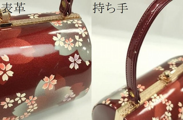 平和屋着物▼和装小物 和装バッグ ハンドバッグ 桜文 MICHELE MARTUCCI エナメル 振袖 逸品 CABH2180ju