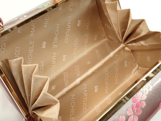 平和屋着物▼和装小物 和装バッグ ハンドバッグ 舞桜文 MICHELE MARTUCCI スクエア型 振袖 逸品 CABH2185ju