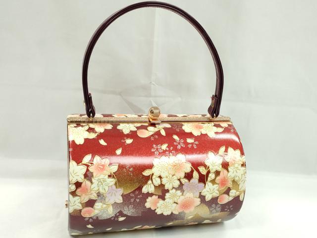 平和屋着物▼和装小物 和装バッグ ハンドバッグ 枝桜丸文 振袖 金銀彩 逸品 CABH2190ju