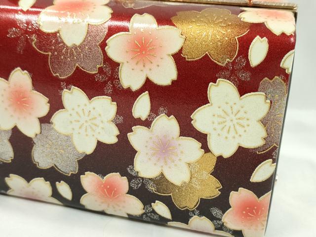 平和屋着物▼和装小物 和装バッグ ハンドバッグ 舞桜文 スクエア型 振袖 金銀彩 逸品 CABH2198ju