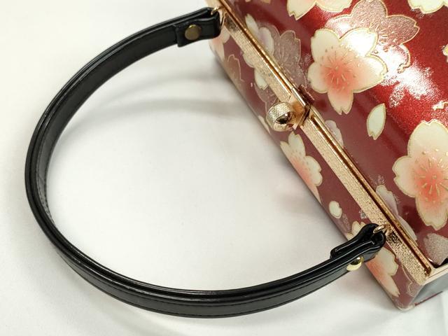 平和屋着物▼和装小物 和装バッグ ハンドバッグ 舞桜文 スクエア型 振袖 金銀彩 逸品 CABH2198ju