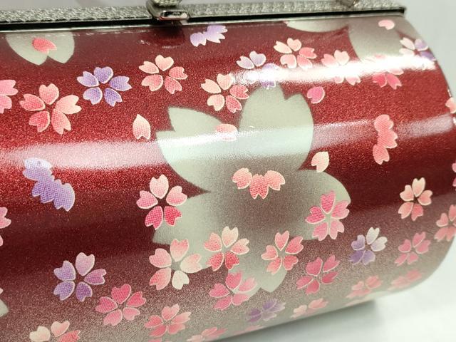 平和屋着物▼和装小物 和装バッグ ハンドバッグ 舞桜文 振袖 銀彩 逸品 CABH2200ju