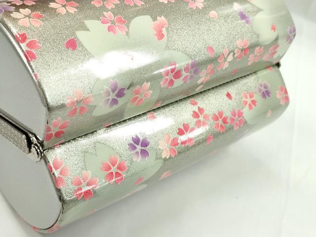 平和屋着物▼和装小物 和装バッグ ハンドバッグ 舞桜文 振袖 銀彩 逸品 CABH2200ju
