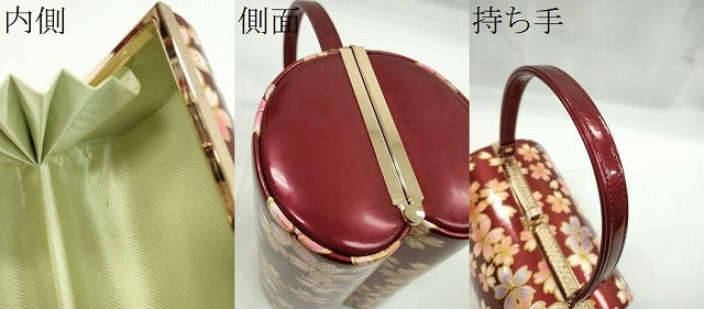 平和屋着物▼和装小物 和装バッグ ハンドバッグ 舞桜文 振袖 金彩 逸品 CABH2201ju
