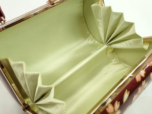 平和屋着物▼和装小物 和装バッグ ハンドバッグ 舞桜文 振袖 金彩 逸品 CABH2201ju