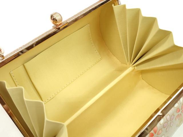 平和屋着物▼和装小物 和装バッグ ハンドバッグ 舞桜文 振袖 金彩 逸品 CABH2203ju