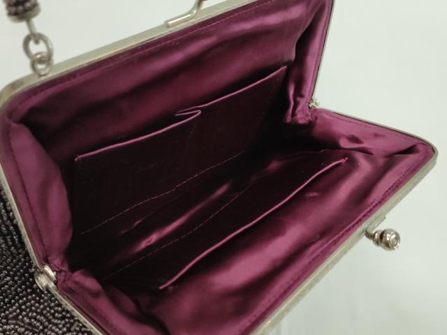 平和屋着物▼和装小物 和装バッグ ビーズバッグまとめて2点 総ビーズ 花 菱吉祥文 白 逸品 CABH2223ju