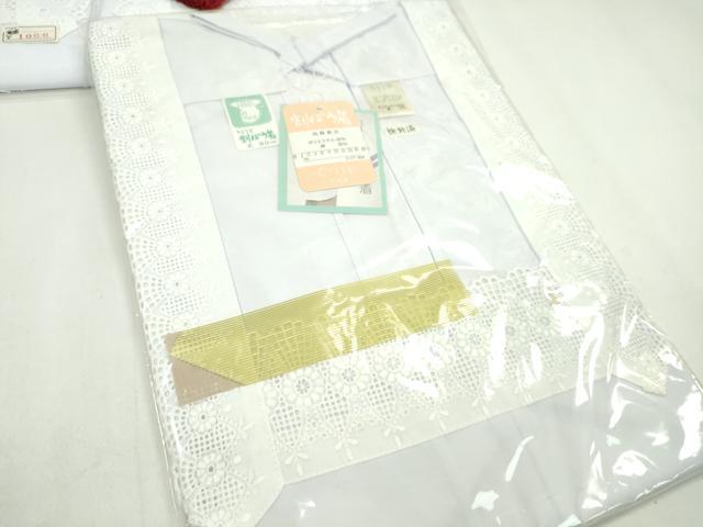 平和屋着物▼和装小物 割烹着まとめて4点 刺繍 レース 白 85cm 90cm 逸品 未使用 CABH2310ju