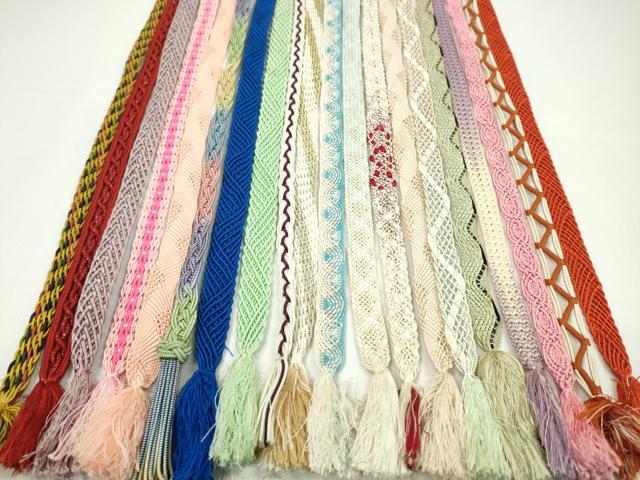 平和屋着物*夏物 和装小物 帯締め20本セット レース織 金糸 逸品 CABH2321ju