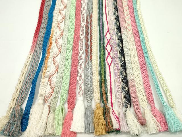 平和屋着物*夏物 和装小物 帯締め20本セット レース織 金糸 長尺あり 逸品 CABH2324ju
