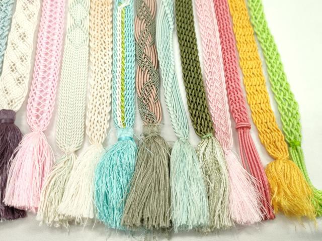 平和屋着物*夏物 和装小物 帯締め20本セット レース織 金糸 長尺あり 逸品 CABH2326ju