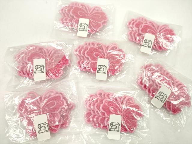 平和屋着物▼手芸用品 ワッペンまとめて200片 蝶 アイロン式 縫い付け式 ハンドメイド 手芸素材 逸品 未使用 CABH2359ju