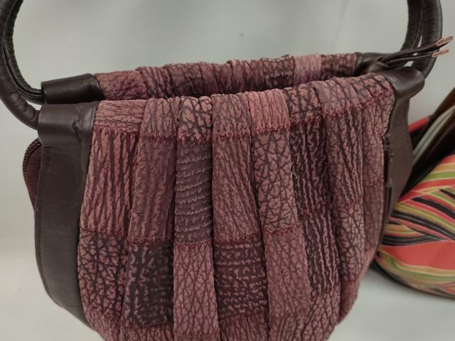 平和屋着物▼和装小物 和装バッグまとめて2点 ハンドバッグ 吉祥文 本皮 逸品 CABH2361ju