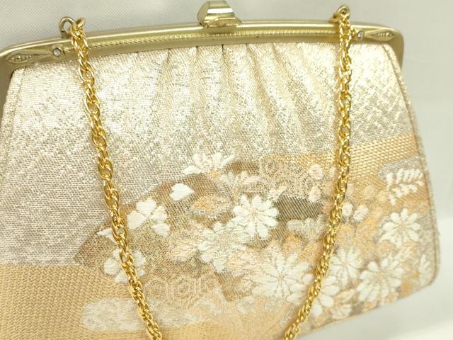 平和屋着物▼和装小物 和装バッグまとめて2点 ハンドバッグ 螺鈿箔 エ霞扇面花文 芝草文 エナメル 金糸 逸品 CABH2364ju