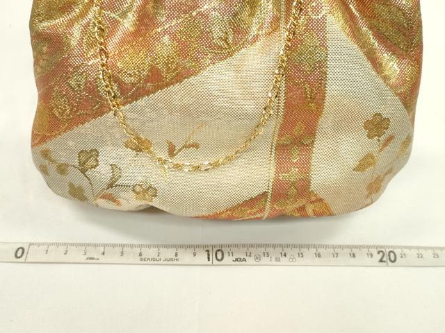 平和屋着物▼和装小物 和装バッグまとめて3点 ハンドバッグ 枝花文 金糸 逸品 CABH2371ju