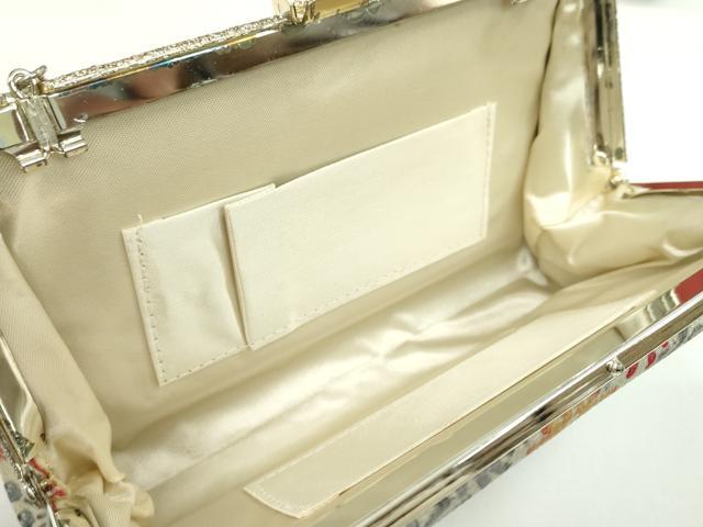 平和屋着物▼和装小物 和装バッグまとめて3点 ハンドバッグ 型染め 縮緬 紬地 鞠 草花文 逸品 CABH2372ju