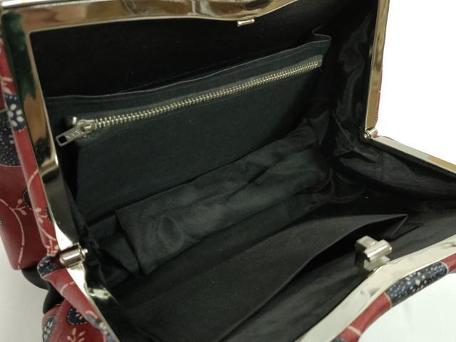 平和屋着物▼和装小物 和装バッグまとめて3点 ハンドバッグ 型染め 縮緬 紬地 鞠 草花文 逸品 CABH2372ju