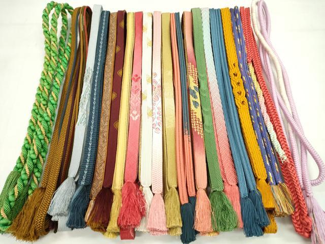 平和屋着物●和装小物 帯締め20本セット 高麗組 冠組 笹浪組 大和組 鴨川組 礼装 金糸 未使用あり 逸品 CABH2382ju