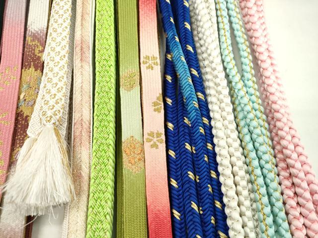 平和屋着物●和装小物 帯締め20本セット 高麗組 笹浪組 大和組 礼装用 振袖用 金銀糸 長尺あり 未使用あり 逸品 CABH2391ju