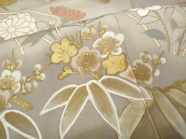 平和屋着物●創業460年・千總 色留袖 刺繍 雲取り松竹梅文 金彩 伊勢丹扱い 正絹 逸品 CABH2404ut