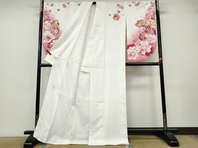 平和屋着物●「anan」ブランド 小振袖 二尺袖 雪輪花文 暈し染め 金彩 洗える着物 CABH2408ut