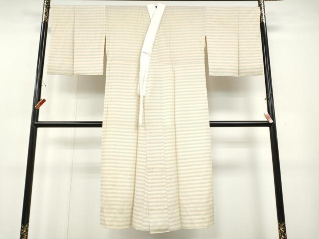 平和屋着物●長襦袢 無双仕立て 鹿の子横段文 正絹 逸品 CABH2411ut