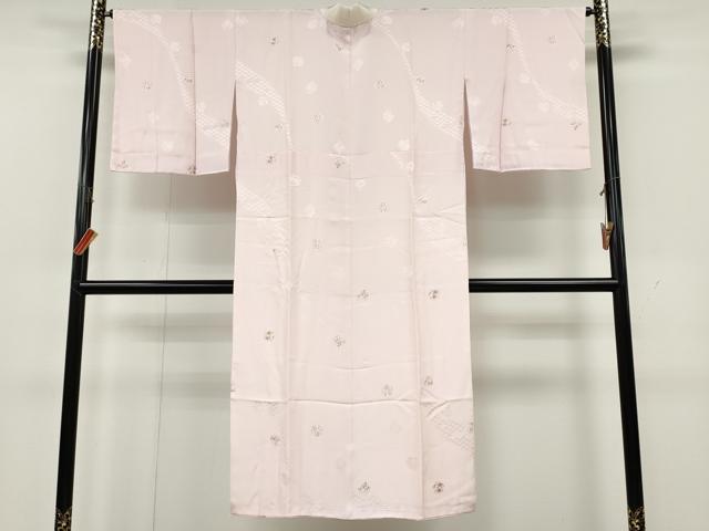 平和屋着物●長襦袢 袷 地紋起こし 花丸文 さが美扱い 正絹 逸品 CABH2412ut