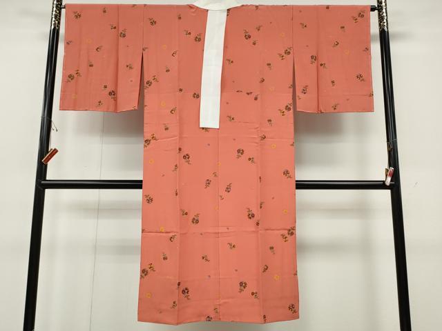 平和屋着物●長襦袢 無双仕立て 鈴花文 金彩 正絹 逸品 CABH2414ut