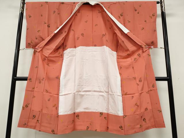 平和屋着物●長襦袢 無双仕立て 鈴花文 金彩 正絹 逸品 CABH2414ut
