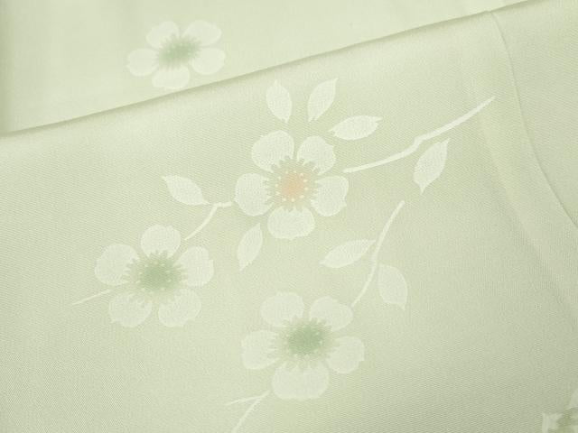平和屋着物●長襦袢 無双仕立て 枝花文 暈し染め 正絹 逸品 CABH2415ut