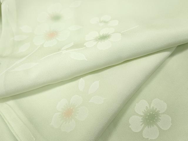 平和屋着物●長襦袢 無双仕立て 枝花文 暈し染め 正絹 逸品 CABH2415ut