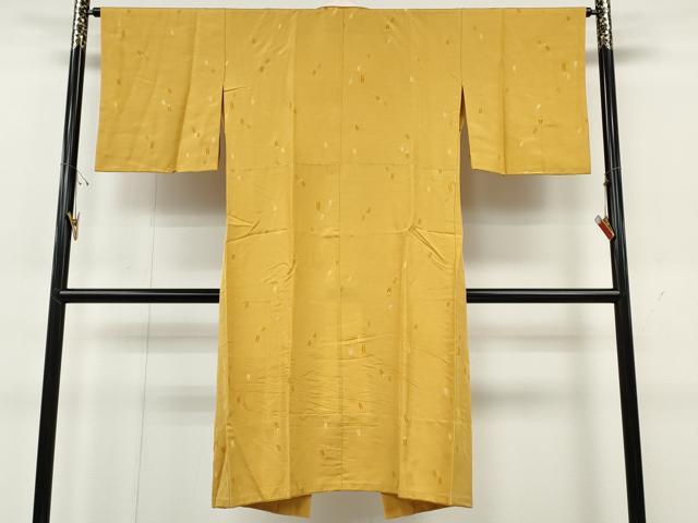 平和屋着物●長襦袢 無双仕立て 紬地 矢羽文 銀彩 正絹 逸品 CABH2416ut