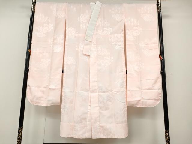 平和屋着物●振袖用長襦袢 無双仕立て 麻の葉花地紋 洗える着物 CABH2417ut