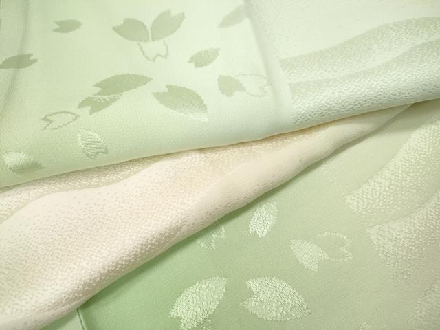 平和屋着物●長襦袢 袷 霞舞花文 暈し染め 正絹 逸品 CABH2419ut