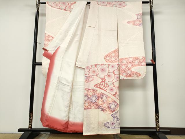 平和屋着物●豪華振袖 総絞り 流水花文 正絹 逸品 CABH2421ut
