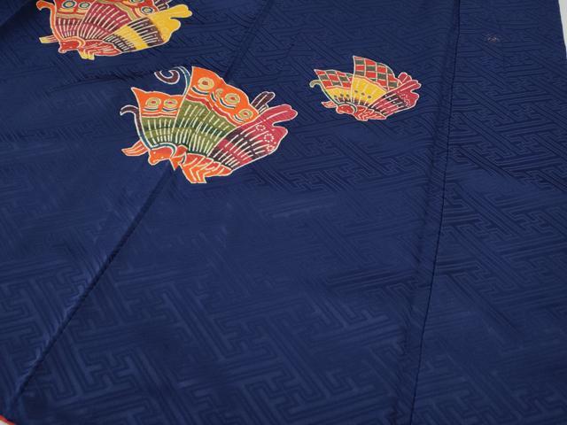 平和屋着物●豪華振袖 作家物 型染め 舞蝶文 金彩 正絹 逸品 CABH2427ut