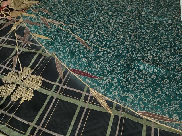 平和屋着物●豪華振袖 駒刺繍 花蝶丸文 金彩 正絹 逸品 CABH2428ut