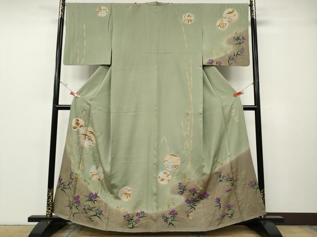 平和屋着物●皇室デザイナー 中村乃武夫 訪問着 飛鳥草花文 暈し染め 金彩 やまと誂製 正絹 逸品 CABH2434ut