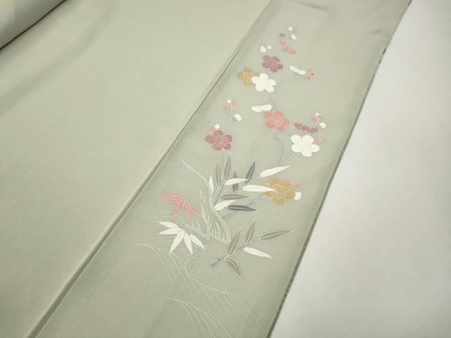 平和屋着物●訪問着 友禅 水車鴛鴦花文 暈し染め 正絹 逸品 CABH2441ut