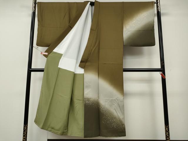 平和屋着物●男性 訪問着 霞文 暈し染め 金銀彩 正絹 逸品 CABH2444ut