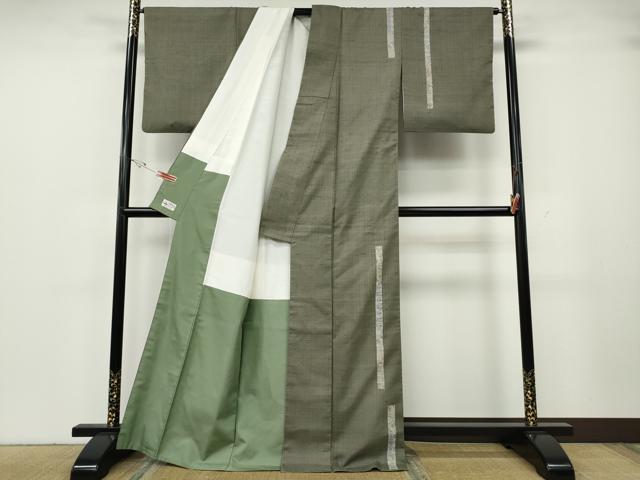 平和屋着物●手彫木版染 佐伯武晴 訪問着 紬地 吉祥花文 やまと誂製 正絹 逸品 CABH2468ut