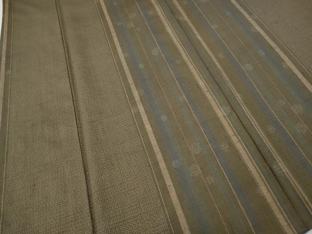 平和屋着物●結城紬 奥順 はたおり娘 80亀甲 間道 正絹 逸品 CABH2475ut
