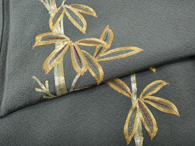 平和屋着物●訪問着 総刺繍 駒刺繍 笹竹文 健勝苑扱い 正絹 逸品 CABH2480ut