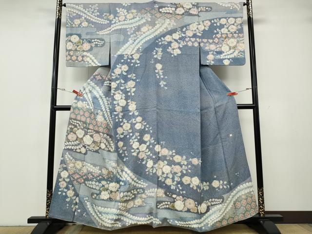 平和屋着物●訪問着 作家物 辻が花 絞り 金通し地 正絹 逸品 CABH2481ut