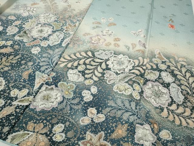平和屋着物●吉乃一廉 幻の辻が花 訪問着 辻が花 絞り 暈し染め 銀通し地 正絹 逸品 CABH2486ut