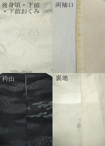 平和屋着物●吉乃一廉 幻の辻が花 訪問着 辻が花 絞り 遠山文 暈し染め 銀通し地 正絹 逸品 CABH2488ut