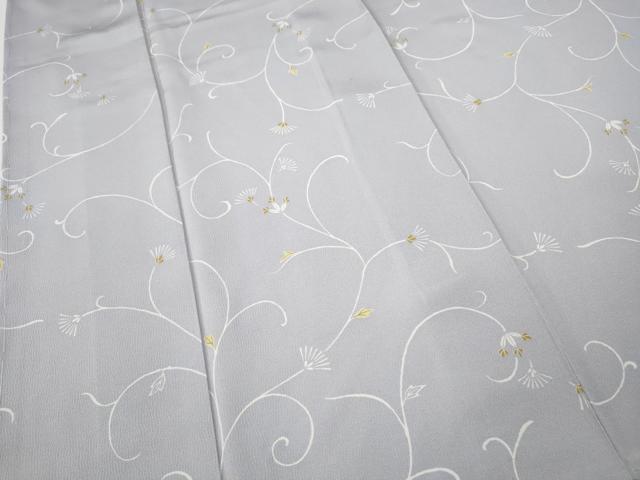 平和屋着物●上質な小紋 花唐草文 正絹 逸品 未使用 CABH2494ut