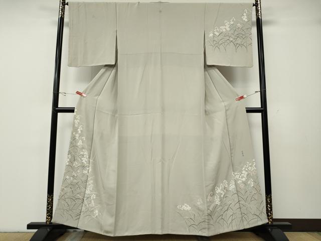平和屋着物●訪問着 友禅 作家物 草花文 銀座おおぎ屋扱い 正絹 逸品 CABH2499ut