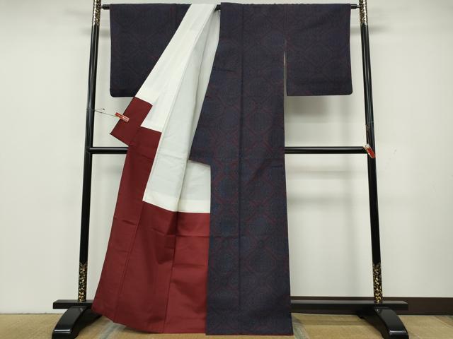 平和屋着物●結城紬 蜀江花文 正絹 逸品 CABH2506ut